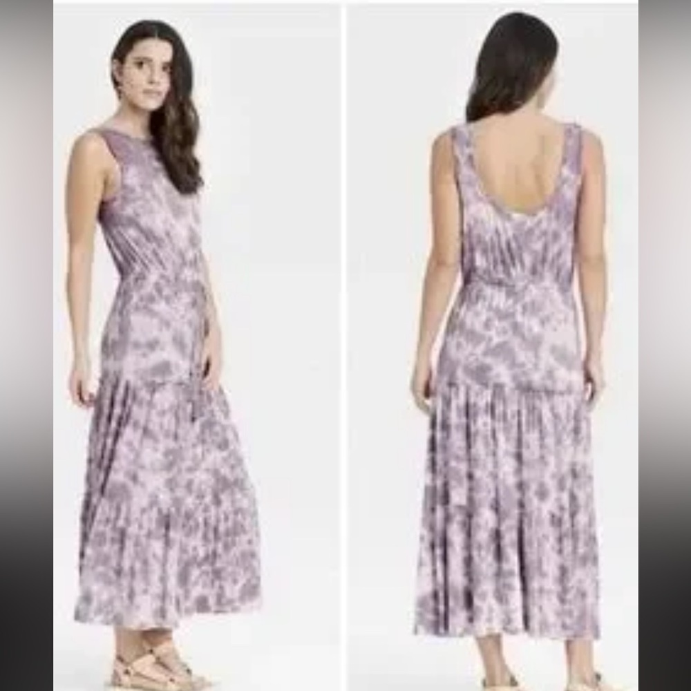Knox Rose Lavender Tie-Dye Maxi Dress
